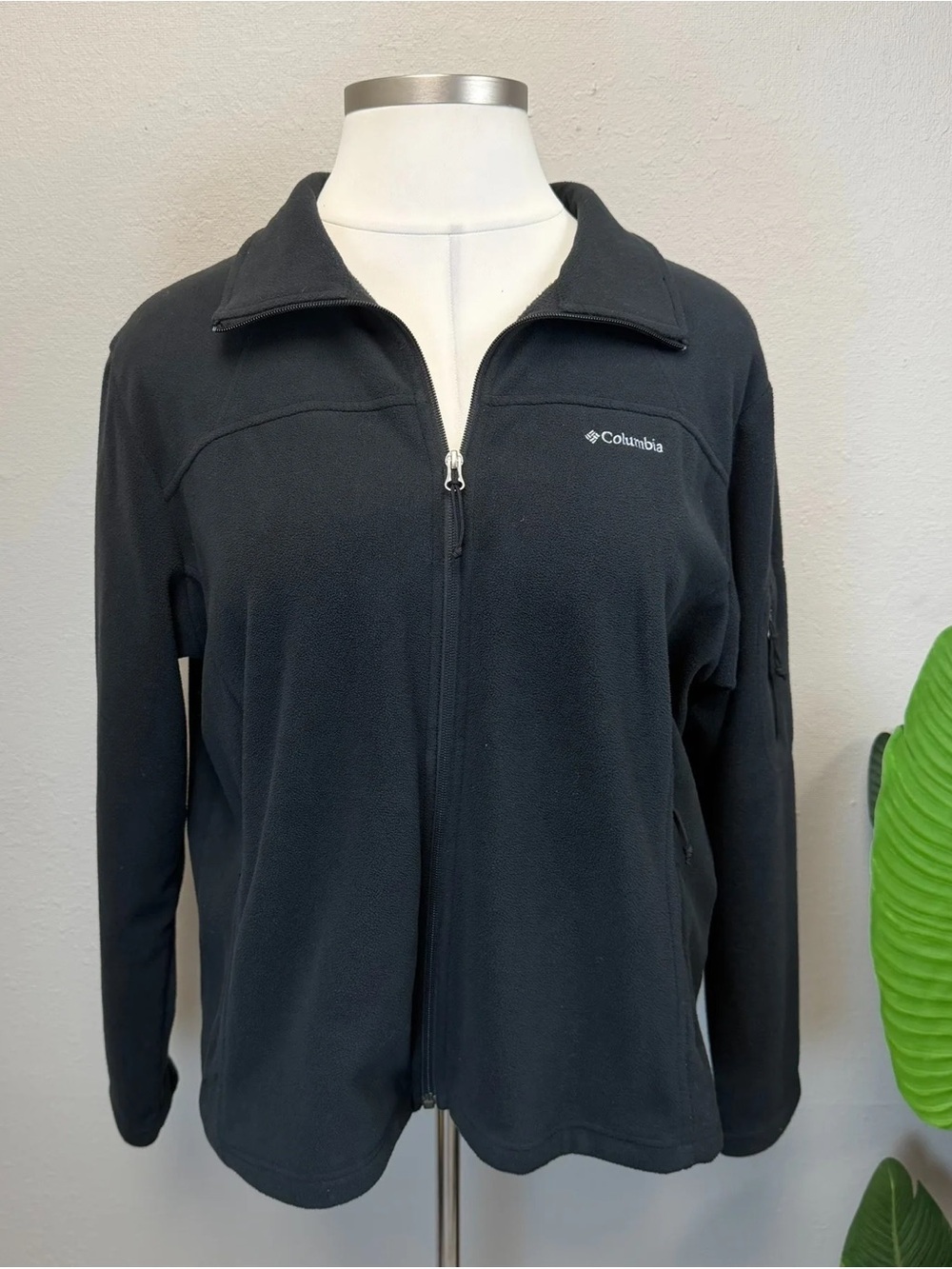 Columbia Black Full-Zip Fleece Jacket - Size 2X